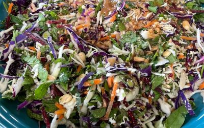 Asian Coleslaw with ginger peanut dressing