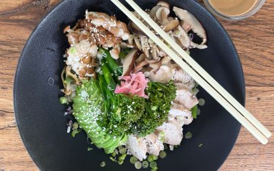 Chicken teriyaki poke bowl