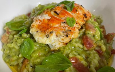 Crayfish and smoked tomato risotto