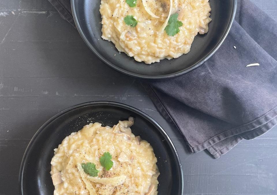 Porcini risotto with truffle oil